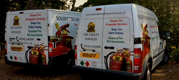 fire extinguishers in company vans